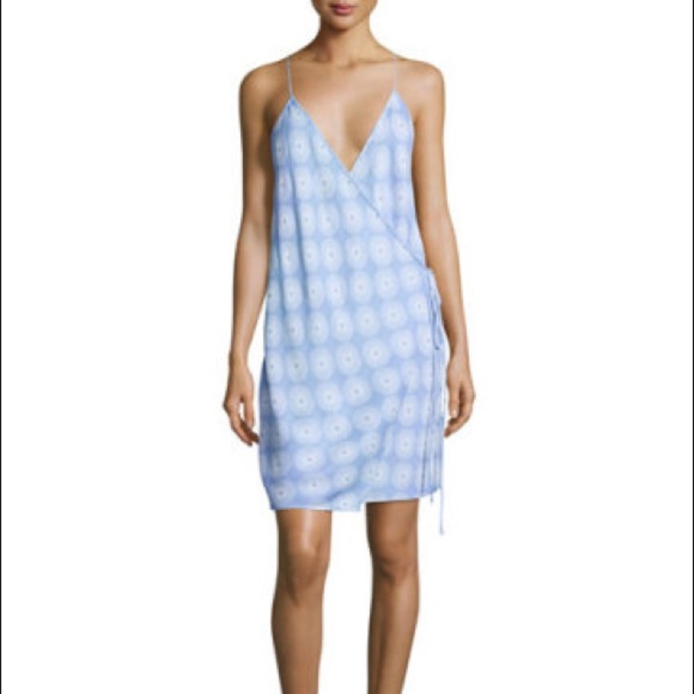 Diane von Furstenburg Printed Tie-Side Slip Dress
